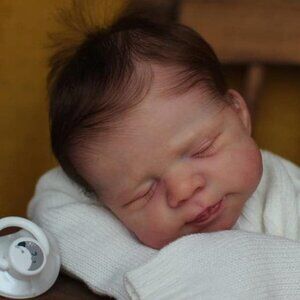 🆕18 inch Soft Cloth Body With vinyl limbs Sleeping Newborn Baby Doll Boy